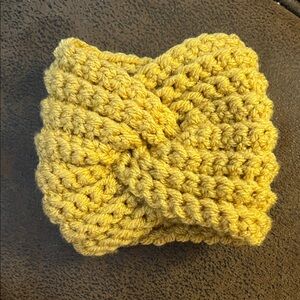 Mustard yellow cup cozy